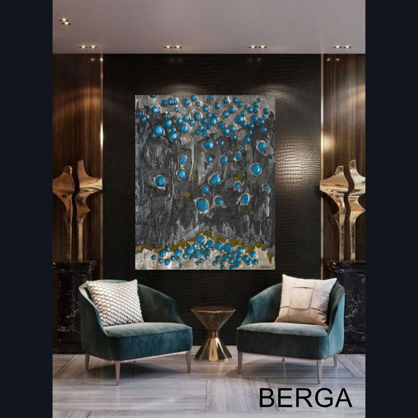 Painting in bas relief: Commitment Original - 48x60